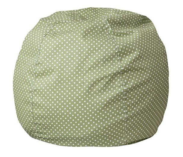 Soft Green Dot Bean Bag Chairs for Kids