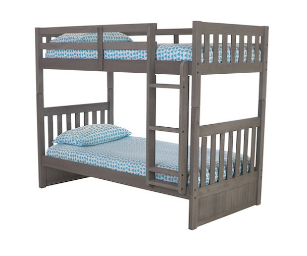 Mercer Chimney Gray Twin Bunk Beds