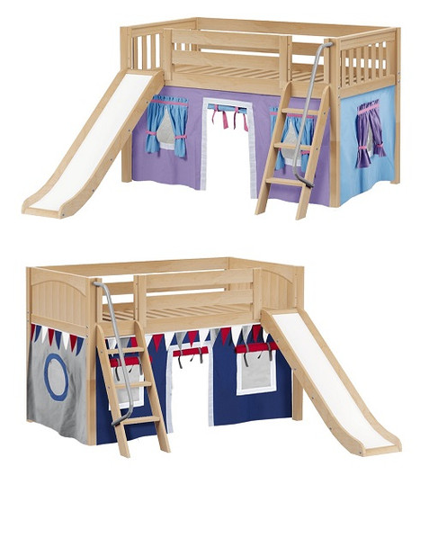 Casey's Natural Fort Kids Bed with Slide