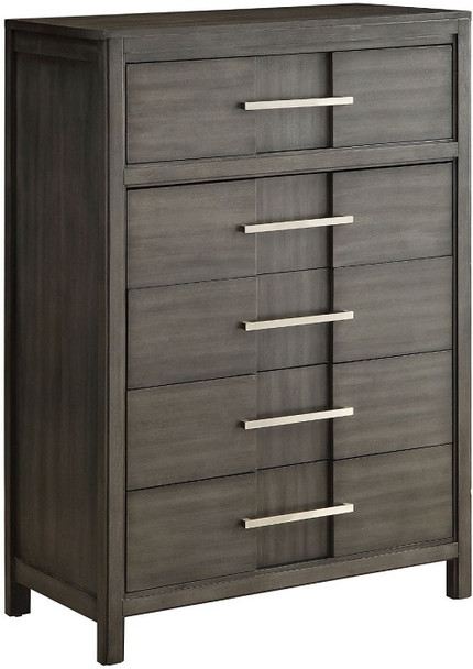 Finley Five Drawer Chest Driftwood Grey