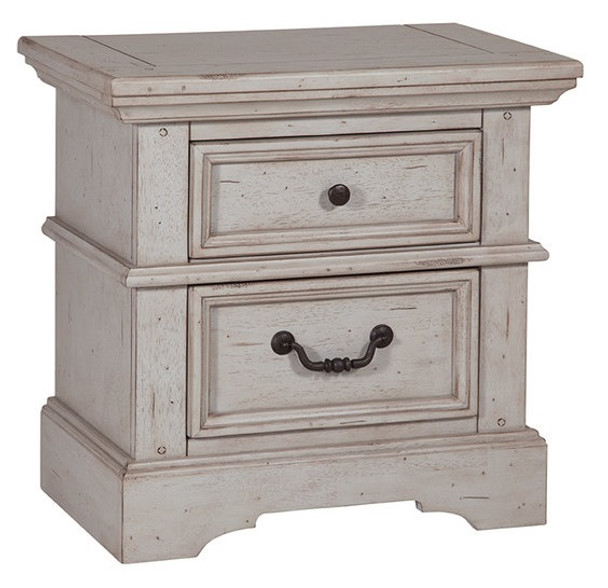Brylee 2 Drawer Night Stand Antique Gray