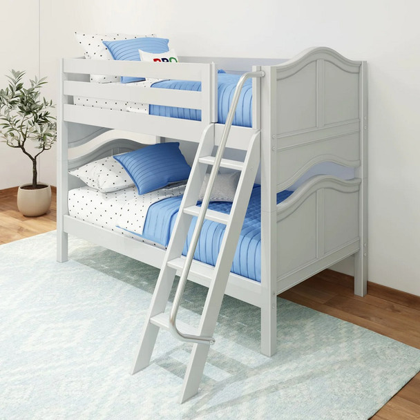 Mariah White Twin Size Bunk Beds for Girls Room