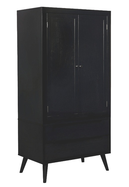 Decker Black Clothing Armoire