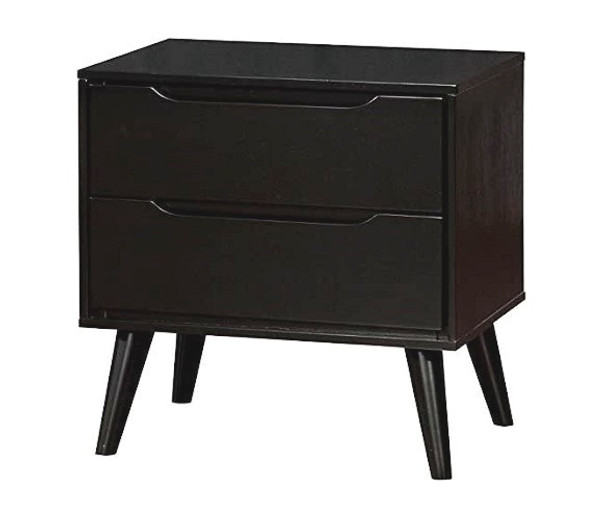 Decker Black 2 Drawer Nightstand