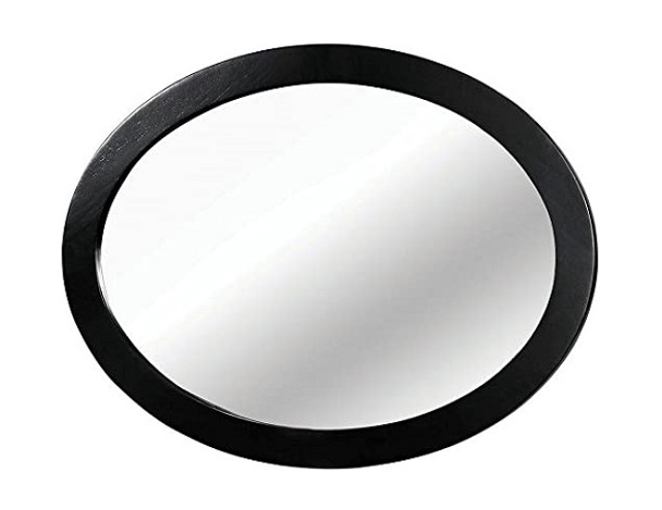 Decker Black Oval Mirror