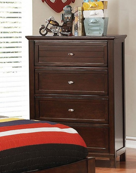 Lawrence Dark Cherry Kids Chest of Drawers Room
