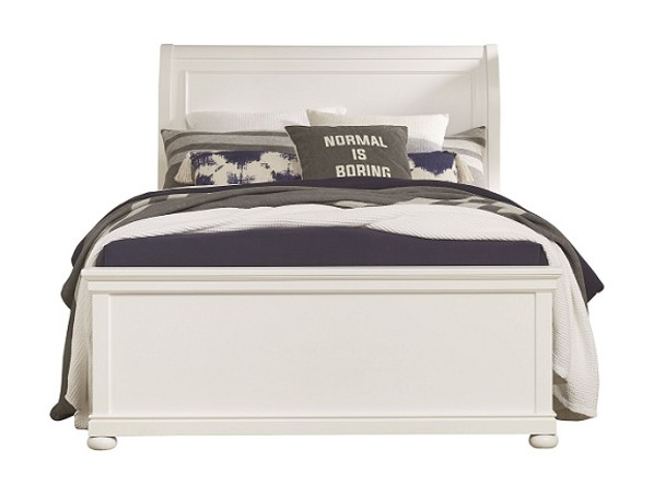 Selena White Sleigh Bed