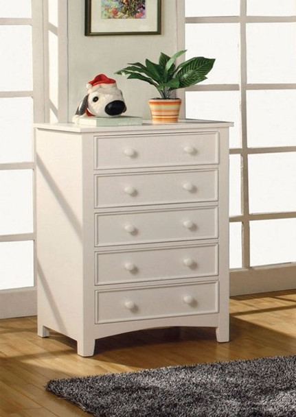 Raelin White Kids Chest of Drawers Room