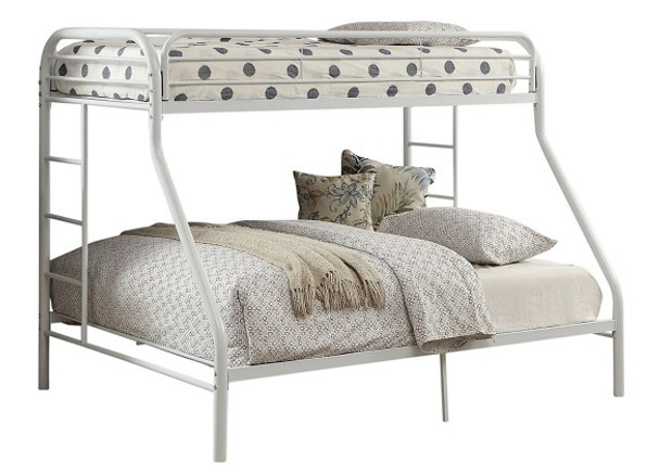 Hudson White Twin over Queen Bunk Bed