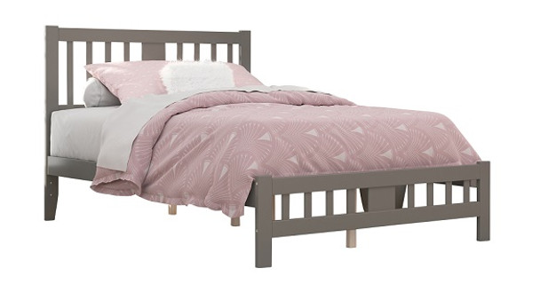 Elba Gray Full Size Platform Bed Frame