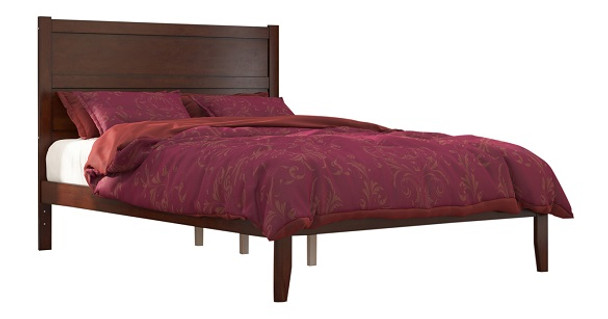 Nico Walnut Queen Size Bed Frame with Headboard