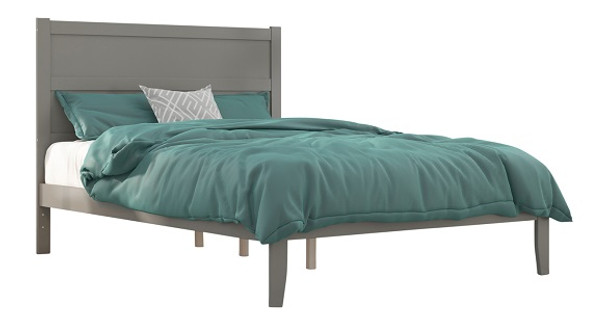 Orio Gray Queen Size Bed Frame with Headboard