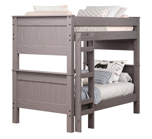 Lincolnshire Distressed Walnut Twin Bunk Beds