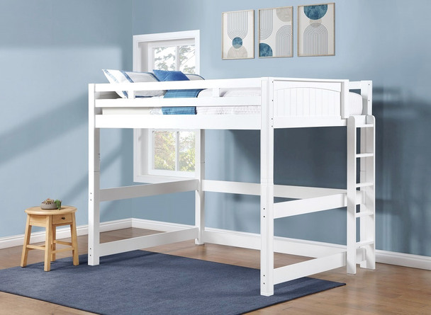 Marissa White Queen Loft Bed Room
