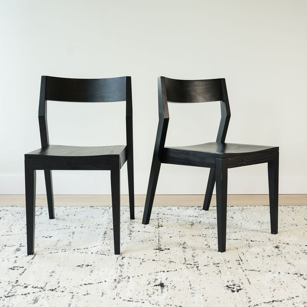 Ewald Black Dining Chairs Set of 2 Room Ewald Black Dining Chairs Set of 2 Room