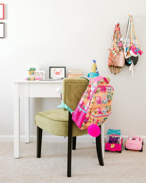 Stella White Study Desk Front View with Chair Room Stella White Study Desk Front View with Chair Room