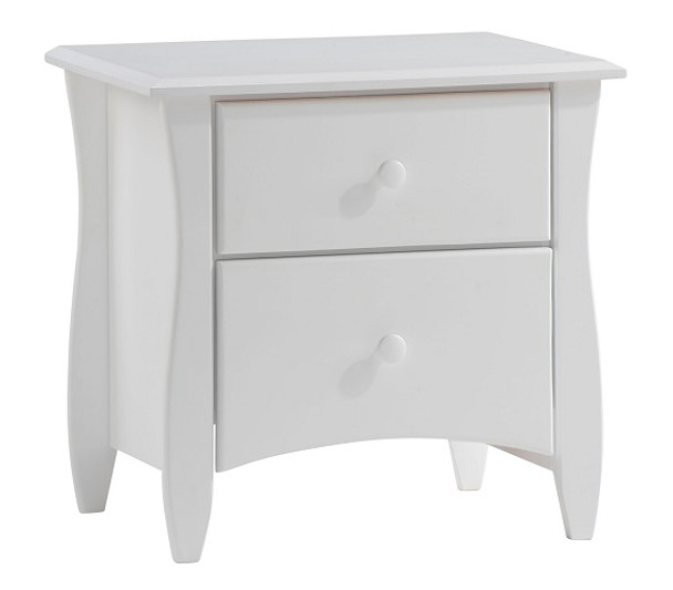 Hollywood White 2 Drawer Nightstand