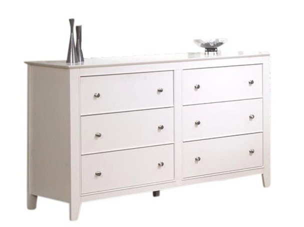 Lena White 6 Drawer Dresser