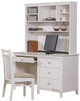 Lena White Computer Hutch shown with Optional Desk