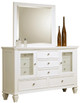 Dana Point White 11 Drawer Dresser shown with Optional Mirror