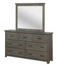 Owen Distressed Gray Mirror shown with Optional Dresser
