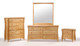 Bailey Natural 6 Drawer Dresser with Mirror, 5 Drawer Chest and 2 Drawer Nightstand Group