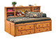 Gracie Amber Big Bookcase Twin Bed with Storage