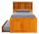 Stoney Creek Honey Bookcase Twin Captains Bed with Trundle Front View