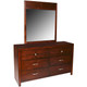 Langdon Rectangle Mirror Cherry with matching dresser