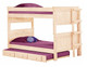 Duke Unfinished Full over Full Rustic Bunk Beds shown with Optional Twin Trundle