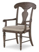 Westport Weathered Brown Farmhouse Dining Chairs with Arms