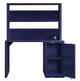 Shipping Container Blue Metal Desk open