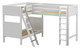 Annapurna White Sleeps 3 Twin Loft Bunk Bed-Panel Ends