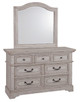 Brylee Arched Mirror Antique Gray with matching dresser