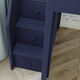 Baldwin Blue Twin over Full L Shaped Bunk Beds with Storage Stair Detail