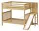 Casey Natural Kids Full Size Bunk Bed with Slide