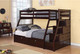Warner Espresso Twin over Full Bunk Bed with Stairs Room