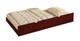 Grier Cherry Platform Bed twin size trundle