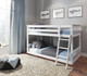 Wilde White Low Bunk Beds for Kids Angled View Room