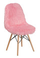Light Pink Yeti Faux Fur Teen Chairs