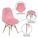 Light Pink Yeti Faux Fur Teen Chairs Details