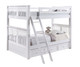 Brockton White Queen Bunk Bed shown with Optional XL Storage Trundle