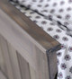 Wooddale Distressed Gray Panel Bed Footboard Detail