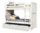 Seabrook Cottage White Twin over Twin Bunk Bed shown with optional Twin Storage Trundle