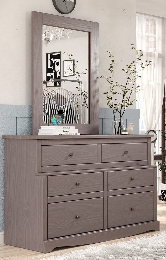 chinese dress ladies Marceline 6-drawer Dresser with Mirror Black  Value Home Furniture