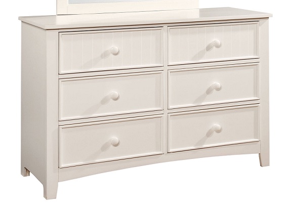 white christmas dresses ACME Estrella Youth Dresser in White 30245