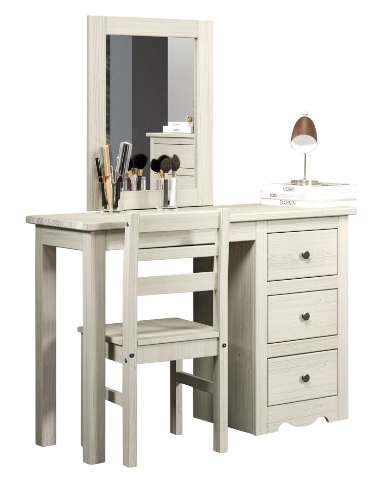 Helena Antique White Vanity Desk