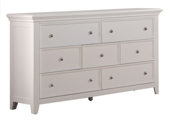 Trixie White 7 Drawer Dresser