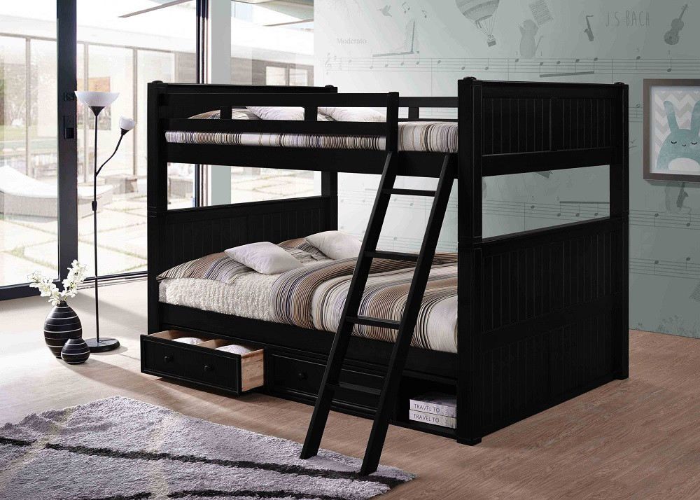 Eberhardt Black Queen over Queen Bunk Bed