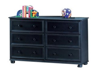 devil in a blue dress online free Argento Six Drawer Dresser in Navy Blue and Burnished Brass main image 0